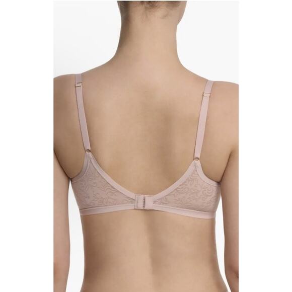 Natori 136059 Sheer Jacquard Full Fit Contour Underwire Bra Sz 36C Honey Blush - Picture 2 of 10